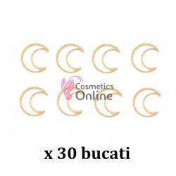Decoratiuni 3D Metalice Aurii pentru unghii Cod 3007 Luna